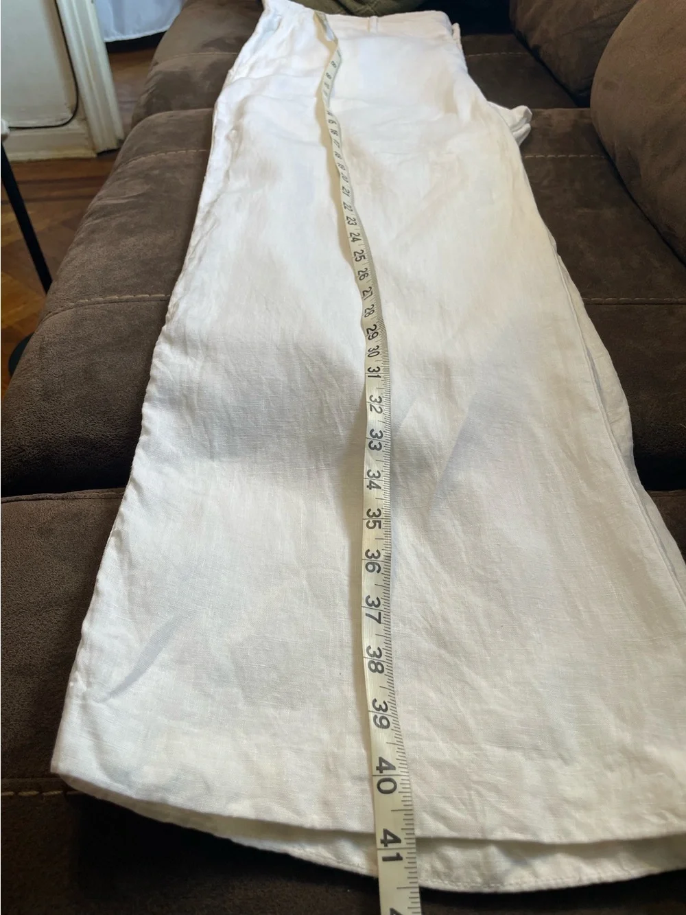 Banana Republic 100% Linen Women’s White Straight Leg Pants Size 14